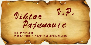Viktor Pajunović vizit kartica